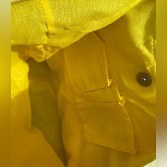 The Sak Straw Tote Round Handles Magnetic Closure Striped Lined Summer Beach - Picture 9 of 11